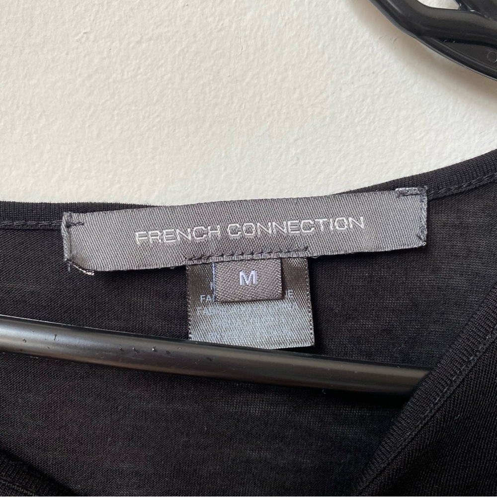 French Connection Black Flared Sleeve Blouse - Picture 2 of 8
